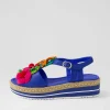 Abela Cobalt Multi Leather Sandals
