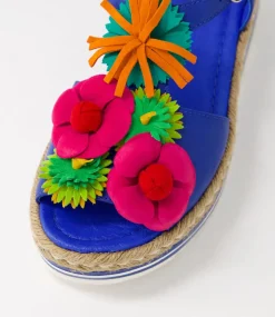Abela Cobalt Multi Leather Sandals
