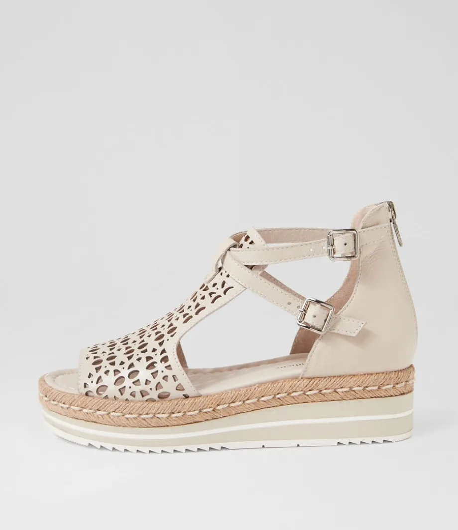 Accra Almond Leather Espadrilles