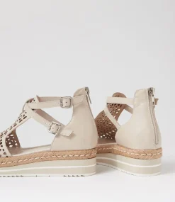 Accra Almond Leather Espadrilles