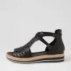 Accra Black Leather Espadrilles