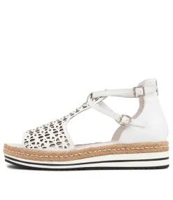 Accra Lrg White Leather Espadrilles