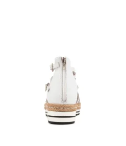 Accra Lrg White Leather Espadrilles