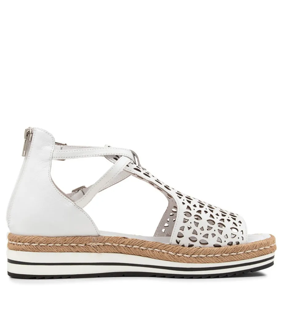 Accra Lrg White Leather Espadrilles