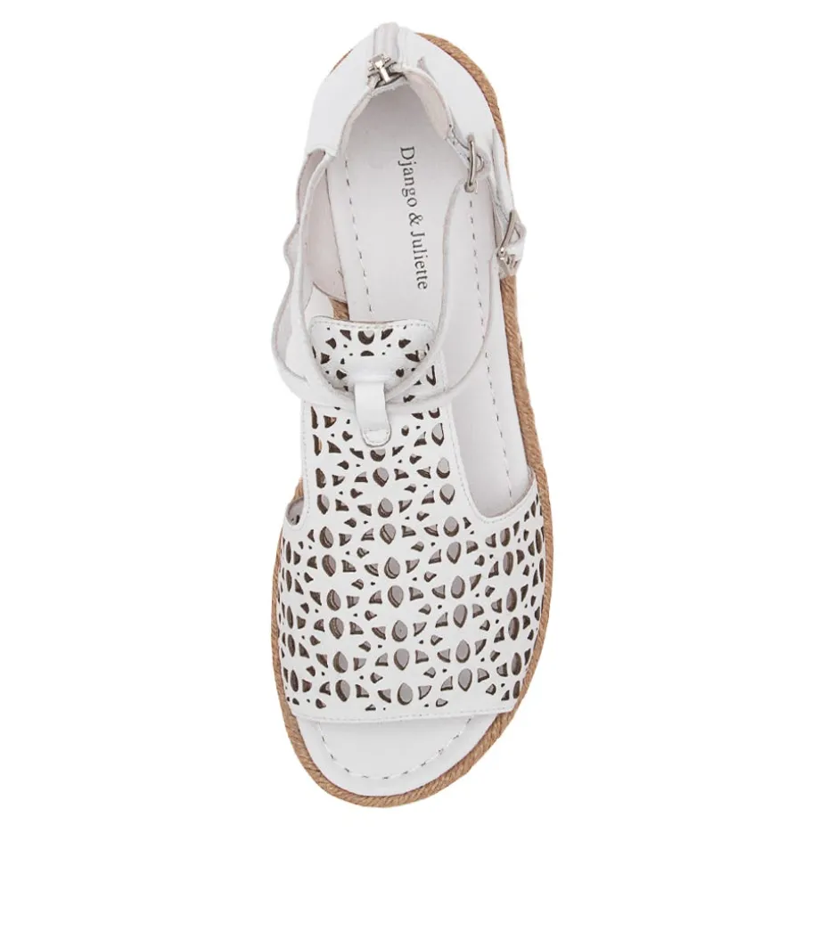 Accra Lrg White Leather Espadrilles