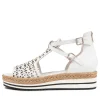 Accra White Leather Espadrilles