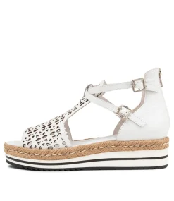 Accra White Leather Espadrilles