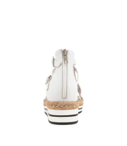 Accra White Leather Espadrilles