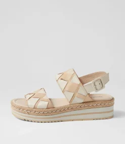 Acke Camel Almond Leather Sandals