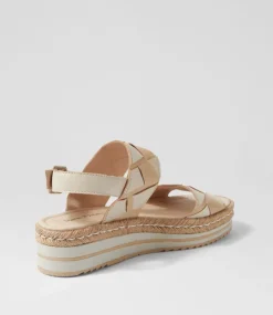 Acke Camel Almond Leather Sandals