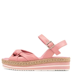 Adah Pretty Pink Leather Espadrilles