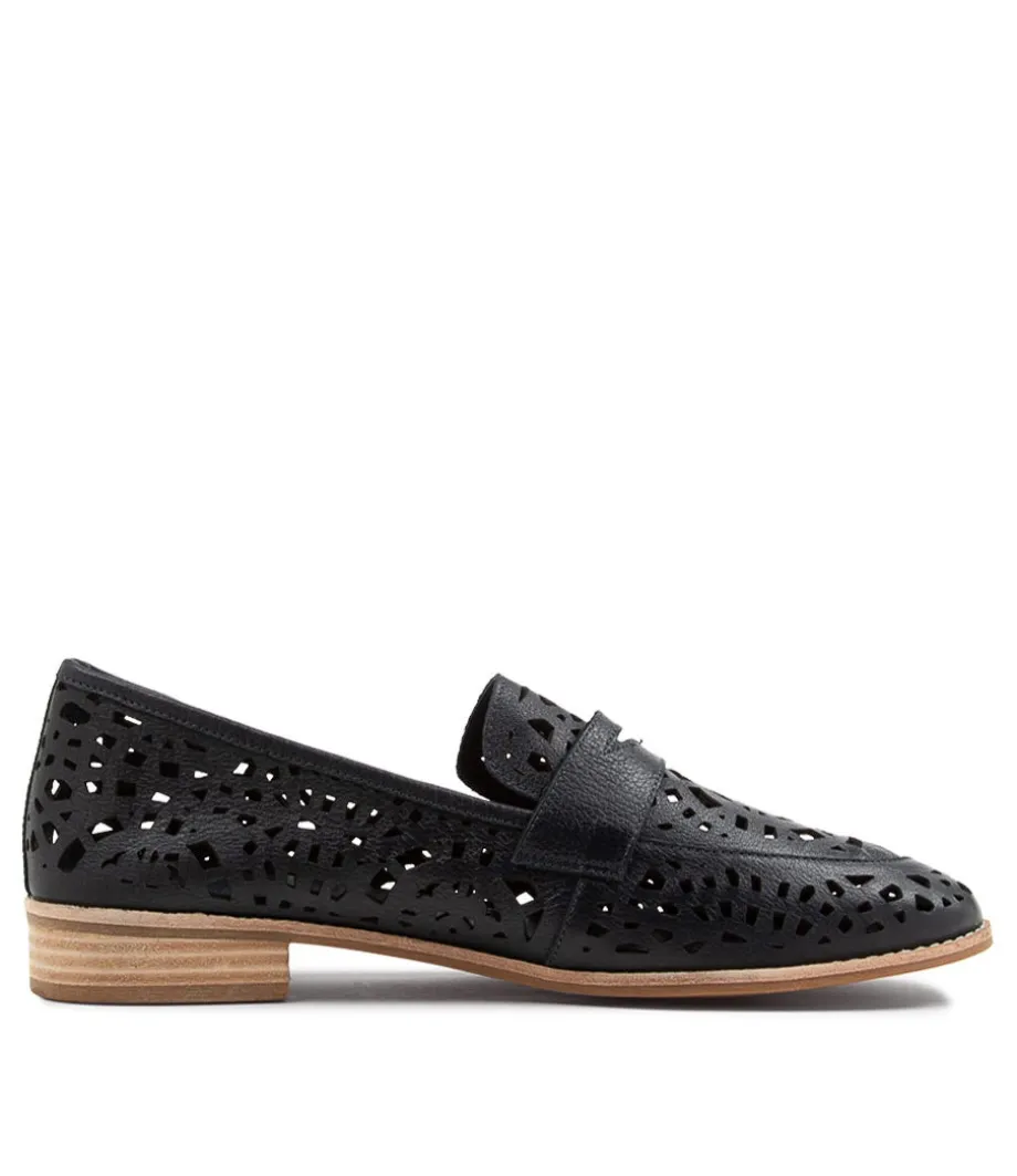 Addah Lrg Navy Leather Loafers