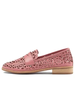 Addah Pretty Pink Leather Loafers