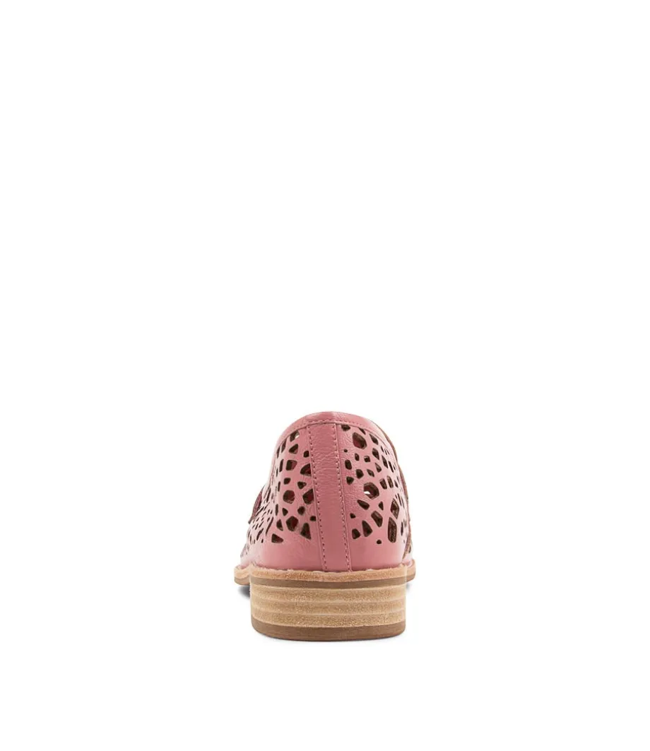 Addah Pretty Pink Leather Loafers
