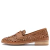 Addah Tan Leather Loafers