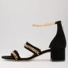 Adina Black Suede Sandals