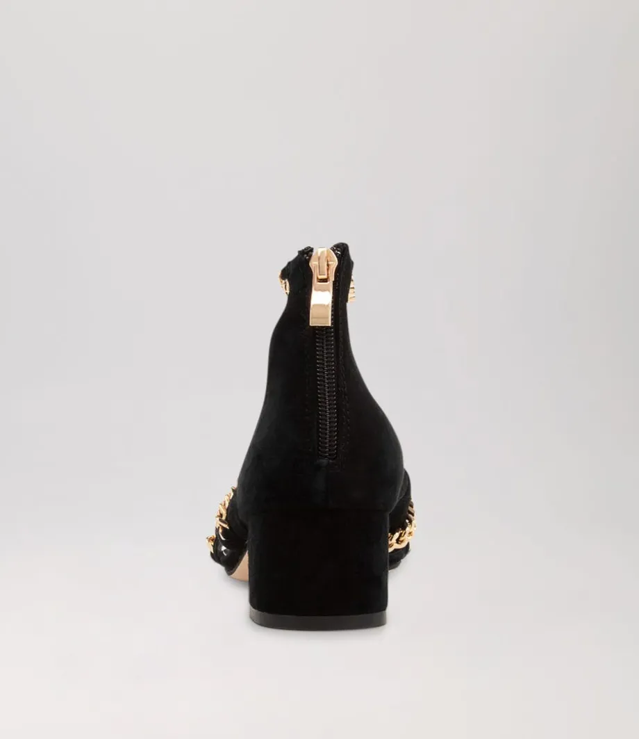 Adina Black Suede Sandals
