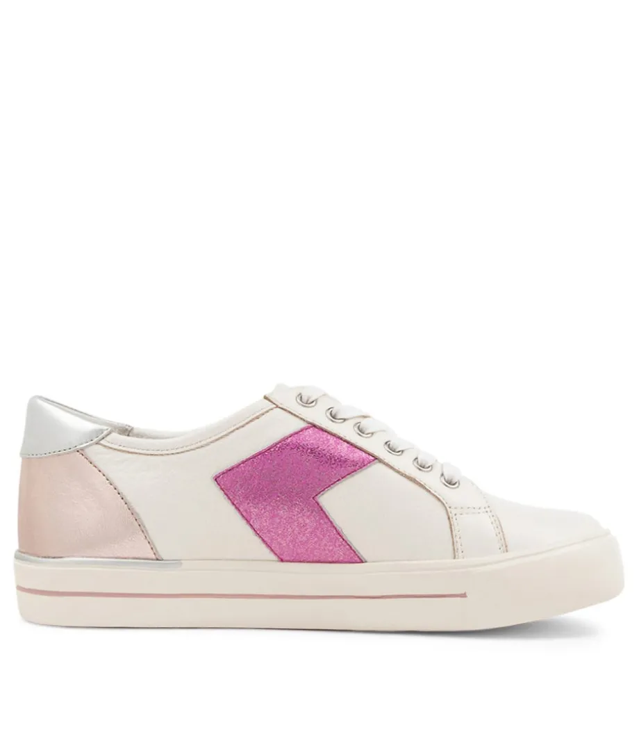 Aditi W White Fuchsia Multi Sneakers