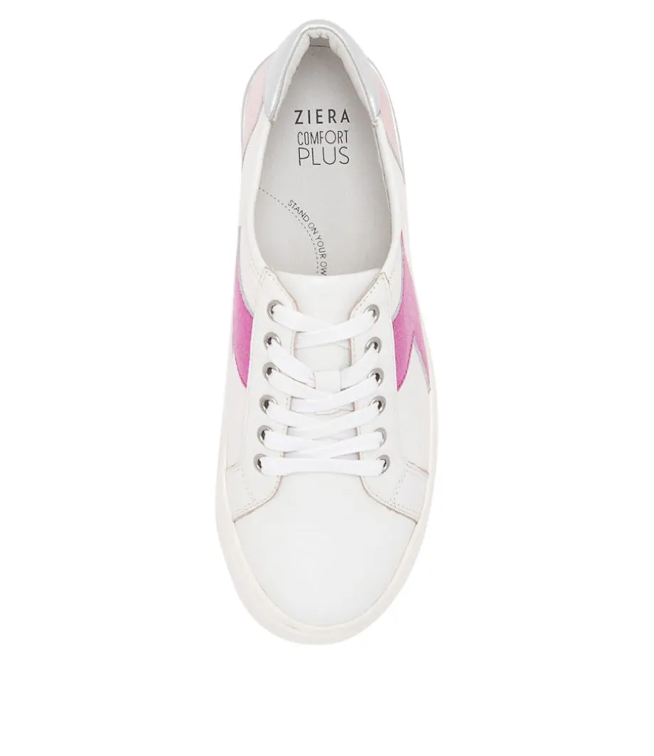 Aditi W White Fuchsia Multi Sneakers