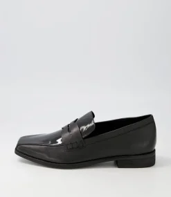 Agape Black Patent Leather Loafers
