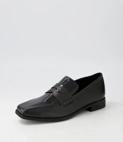Agape Black Patent Leather Loafers