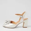 Aggie W Silver Shimmers Leather Sandals