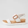 Albany White Tan Leather Sandals