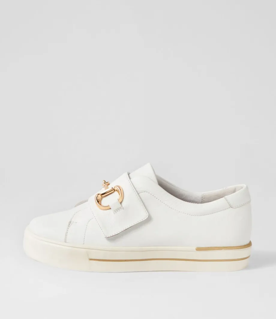 Aldwin W White Leather Sneakers