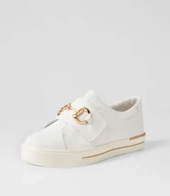 Aldwin W White Leather Sneakers