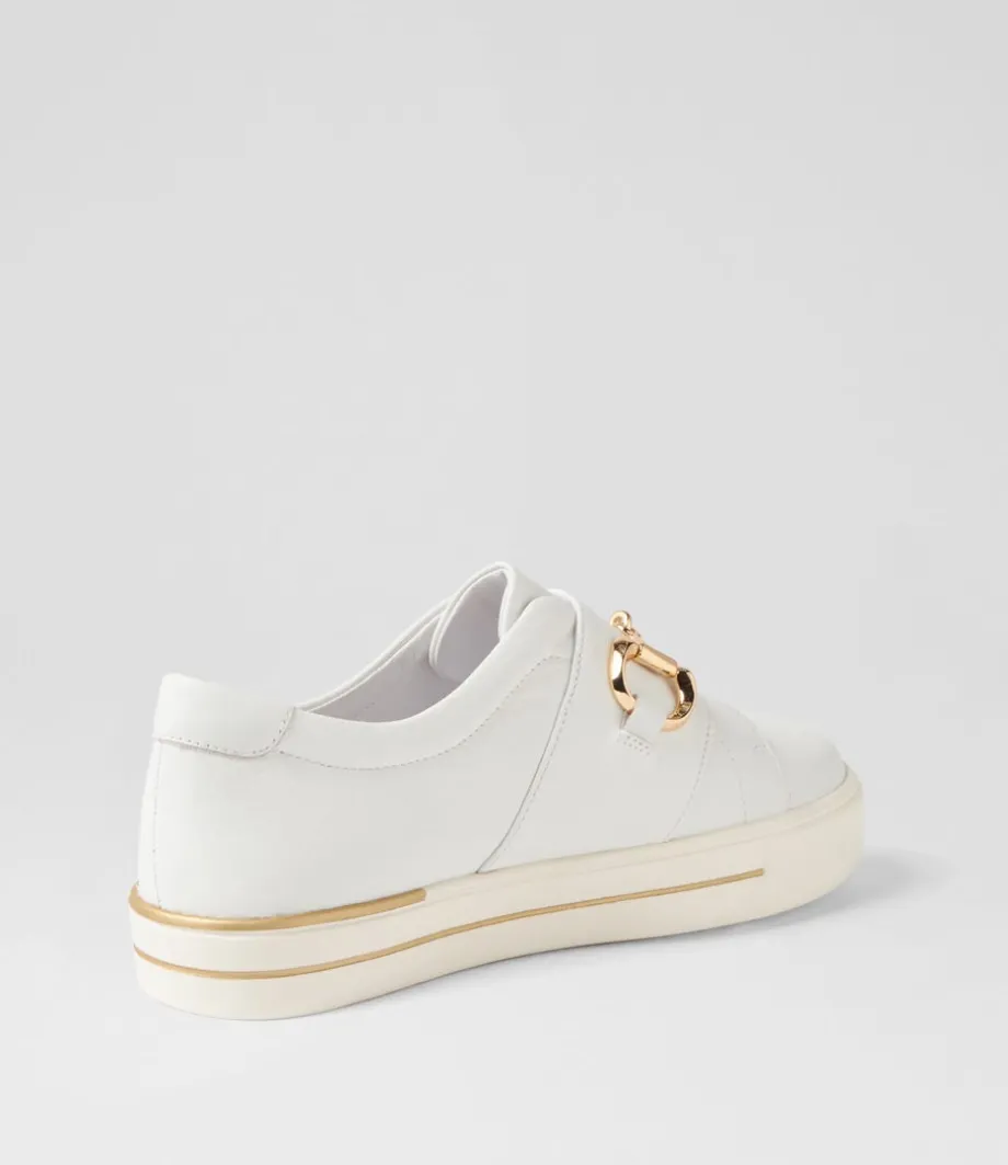 Aldwin W White Leather Sneakers
