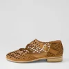 Alikam Tan Leather Flat Shoes