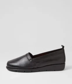 Aliner Black Leather Loafers