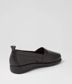 Aliner Black Leather Loafers