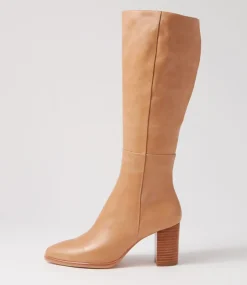 Allouta Cappuccino Leather Knee High Boots