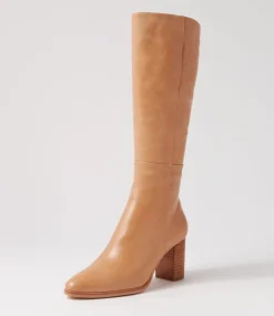 Allouta Cappuccino Leather Knee High Boots