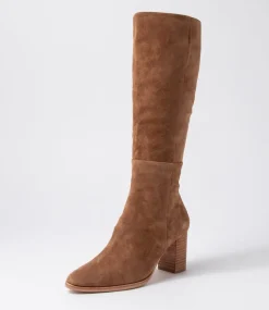 Allouta Light Choc Suede Knee High Boots