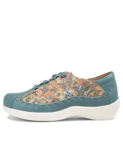 Allsorts Xw Blue White Multi Flat Shoes