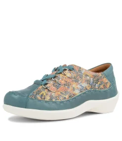 Allsorts Xw Blue White Multi Flat Shoes
