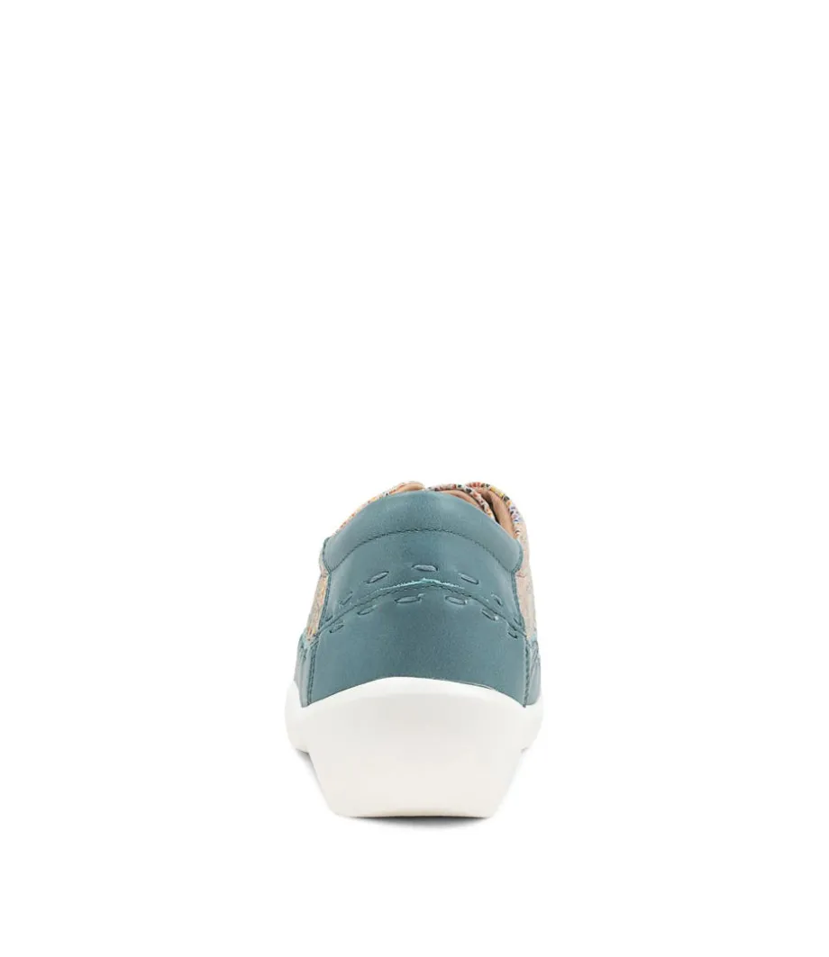 Allsorts Xw Blue White Multi Flat Shoes