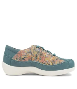 Allsorts Xw Blue White Multi Flat Shoes