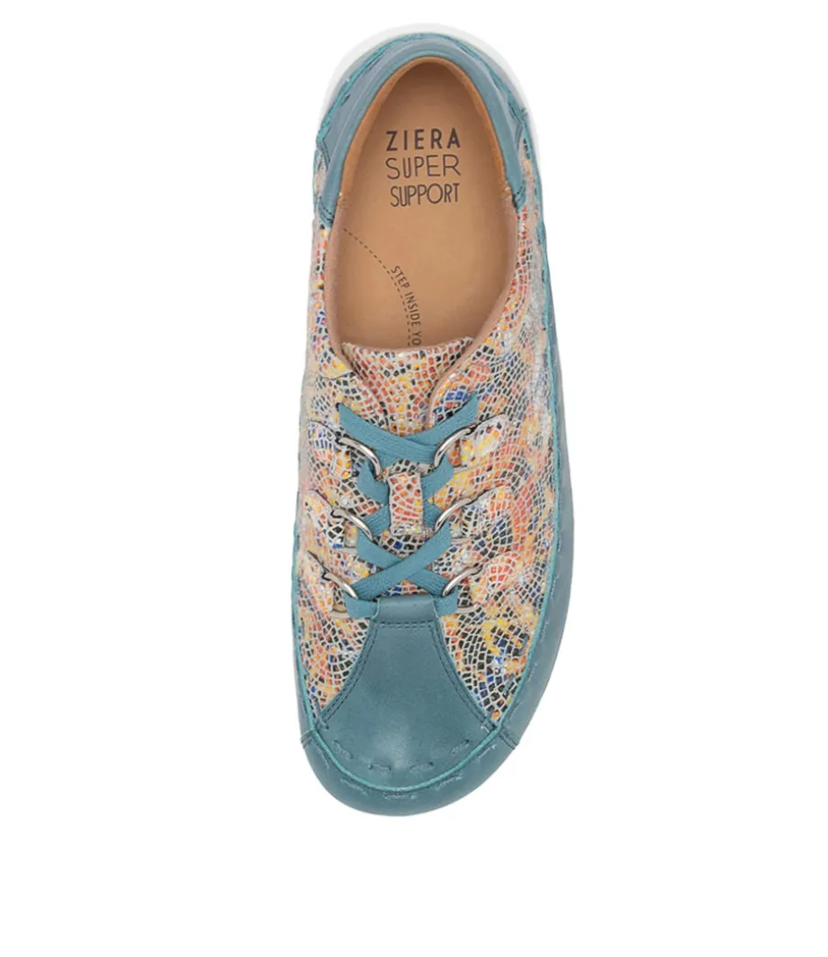 Allsorts Xw Blue White Multi Flat Shoes