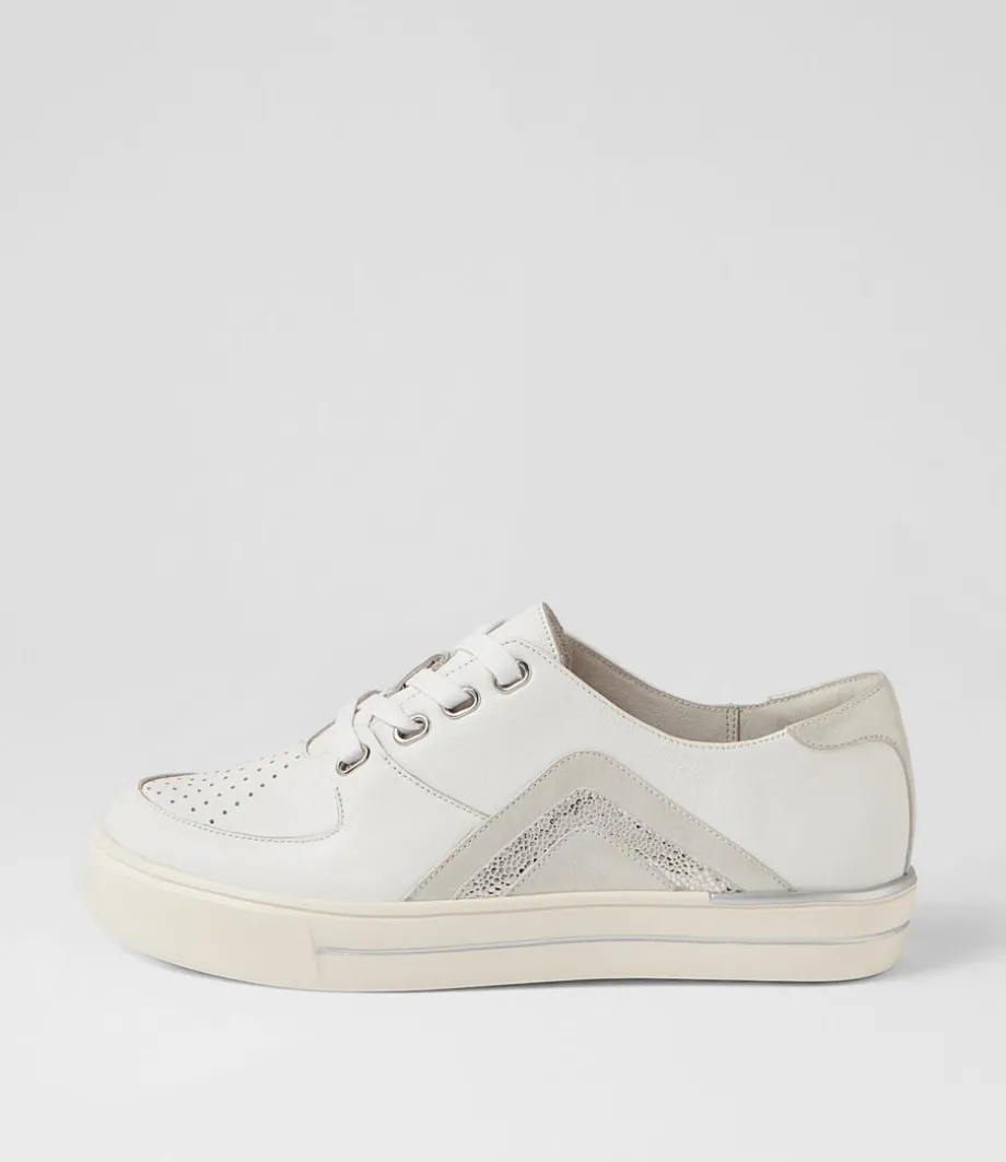 Alona W White Silver Shimmer Multi Sneakers