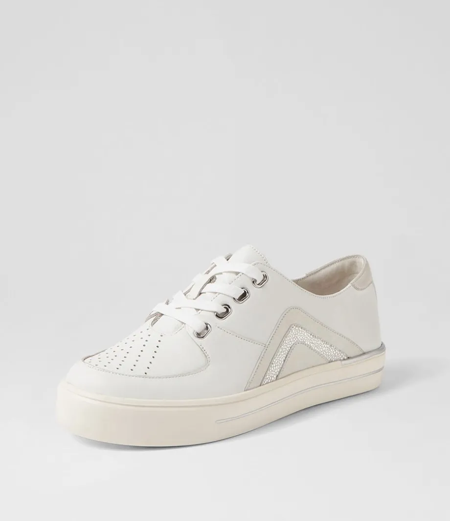 Alona W White Silver Shimmer Multi Sneakers