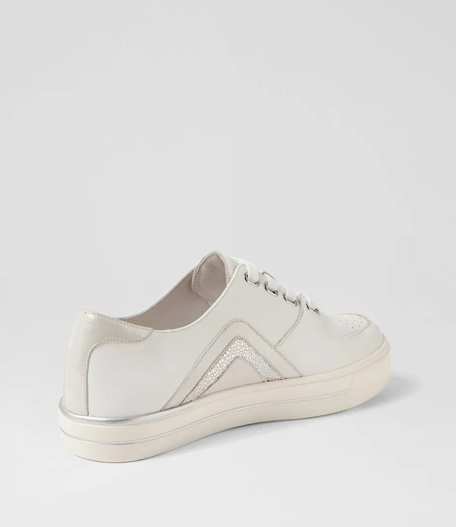 Alona W White Silver Shimmer Multi Sneakers