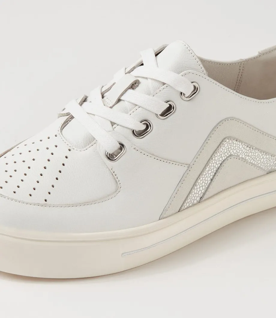 Alona W White Silver Shimmer Multi Sneakers