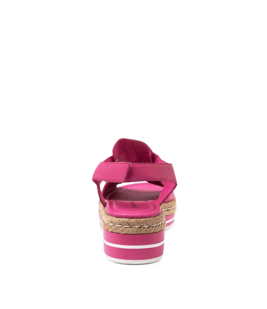 Alora Fuchsia-Orange Lthr