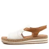 Alora Lrg White-Dk Tan