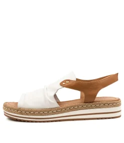Alora Lrg White-Dk Tan