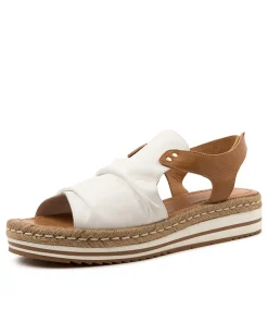 Alora Lrg White-Dk Tan