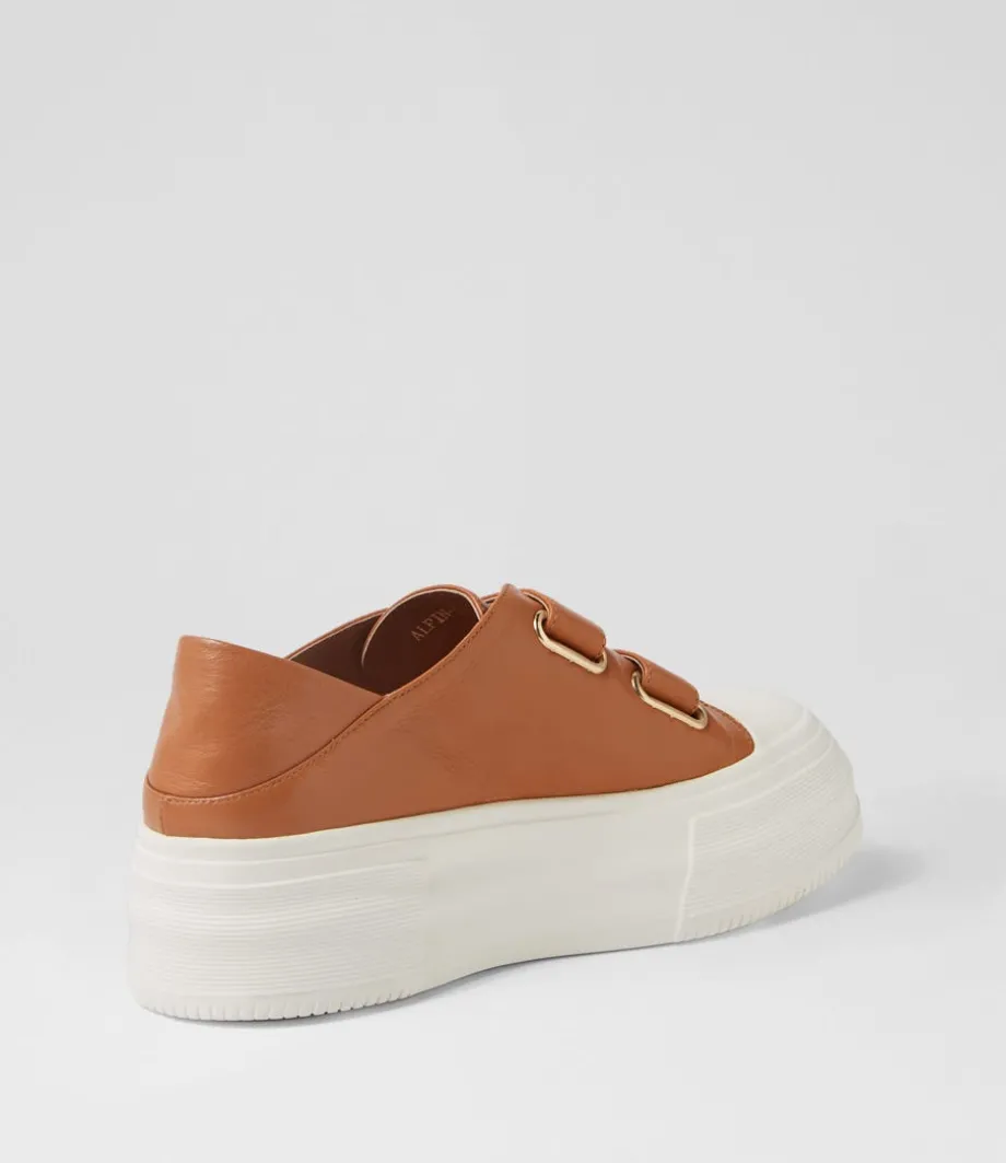 Alpin Scotch White Leather Stitch Sneakers